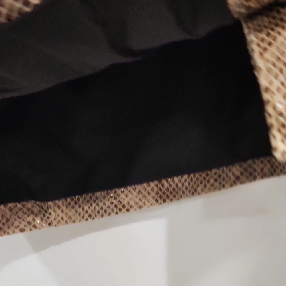Zara Tan Patterned Mini Skirt Snake Print